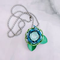 Image 5 of Petal to the Metal Capture Crystal Rose Pendant