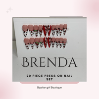 Long Stiletto Press On Nail Set Brenda
