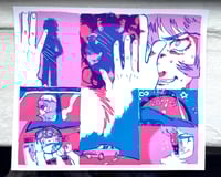 pink and blue ryo dvmn comic print