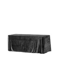 Image 1 of Velvet 90"x132" Rectangular Tablecloth - Black