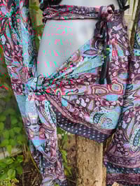 Image 9 of Pefkos co ord sarong set -red black
