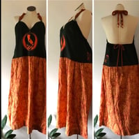 Image 1 of Upcycled “Grateful Dead/ Steal Your Face California” t-shirt halter maxi dress