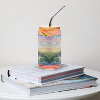 Cottage Core Can-shaped glass