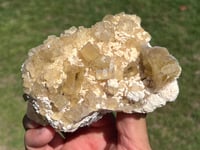 Image 1 of Yellow Cubic Fluorite & Barite Specimen | Beijing China #2654