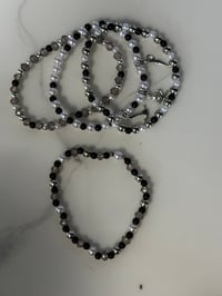 Image 8 of Black White and Silver Trash Panda Set (Bow, Bauble and Stack)