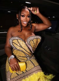 Image 3 of PETAL KISS FEATHER DRESS(MADE TO ORDER) yellow