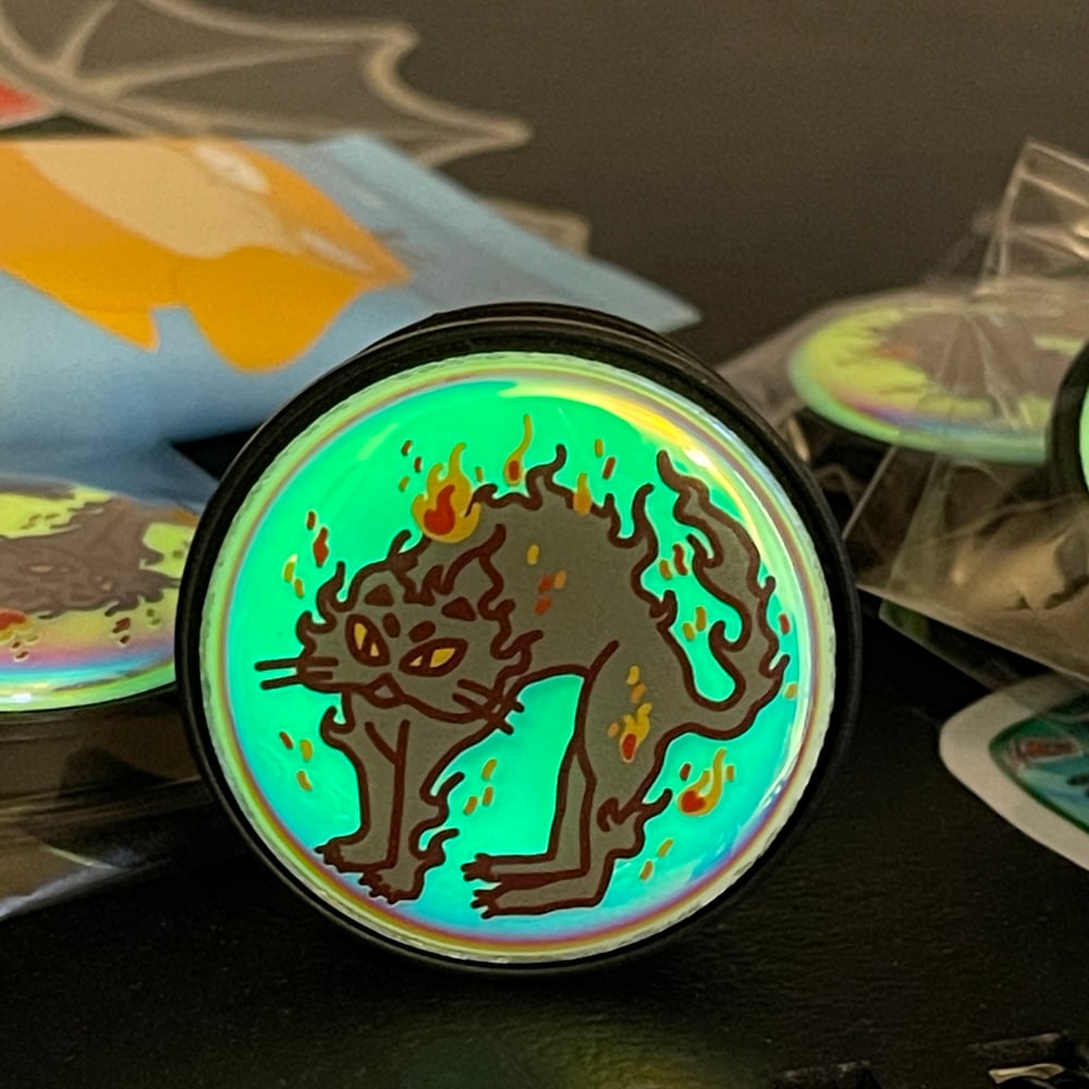 Image of HellCat Holo-glow Phone Pop Grip