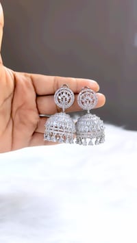 Image 1 of Terry_Big 360 American Diamond Earrings/Jhumka