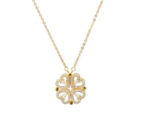 Image 2 of Solace Magnetic Clover/Heart Necklace