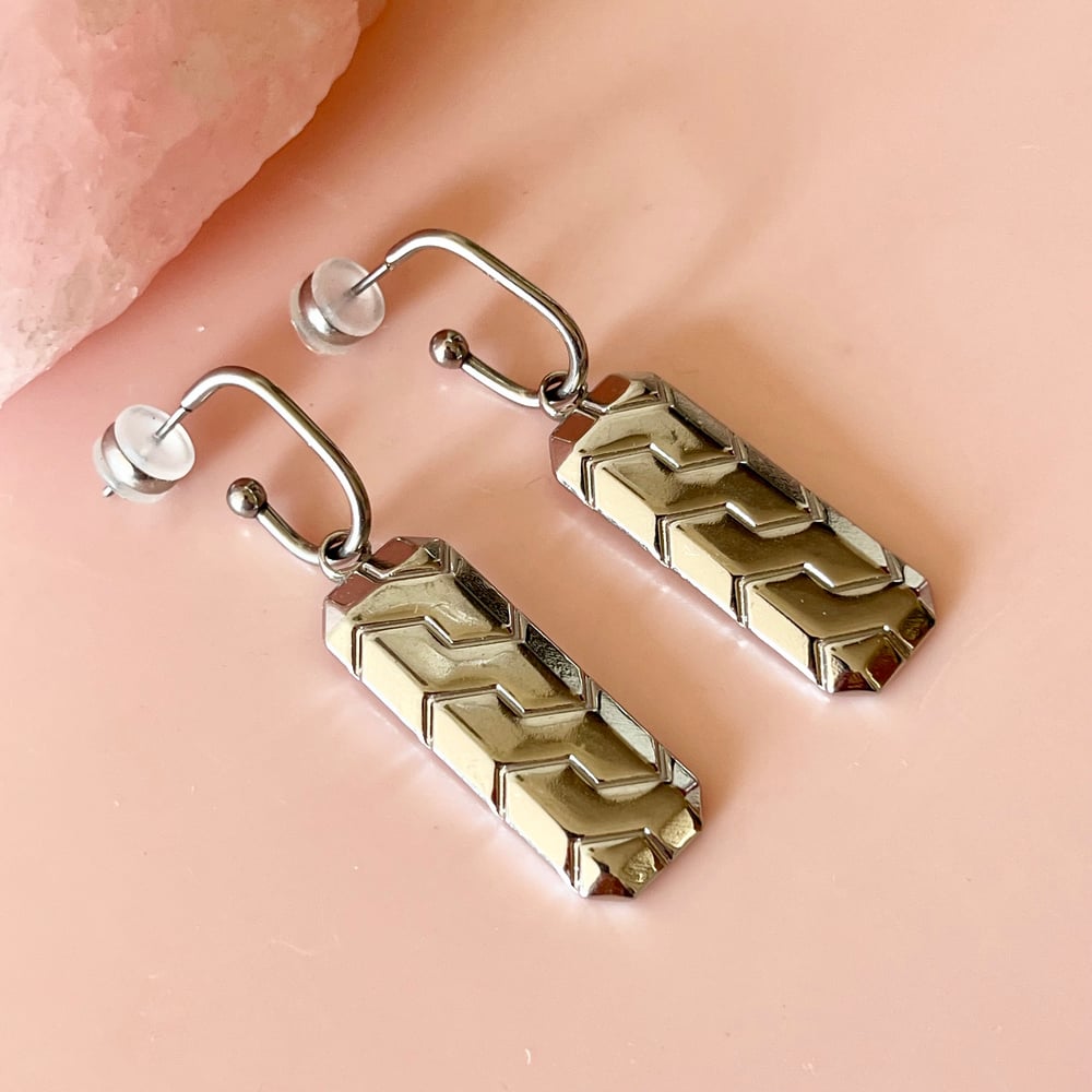 Image of Statement Rectangle Half Hoops