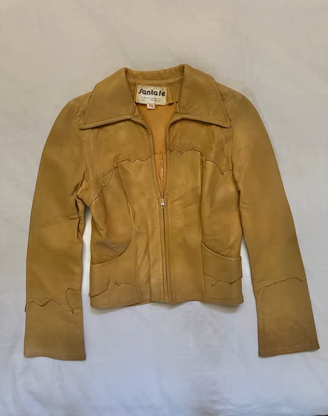 early 1970s leather rocker jacket Santa Fe 60s