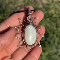 Image 2 of White Moonstone Sun/Flower Pendant 🌻🤍