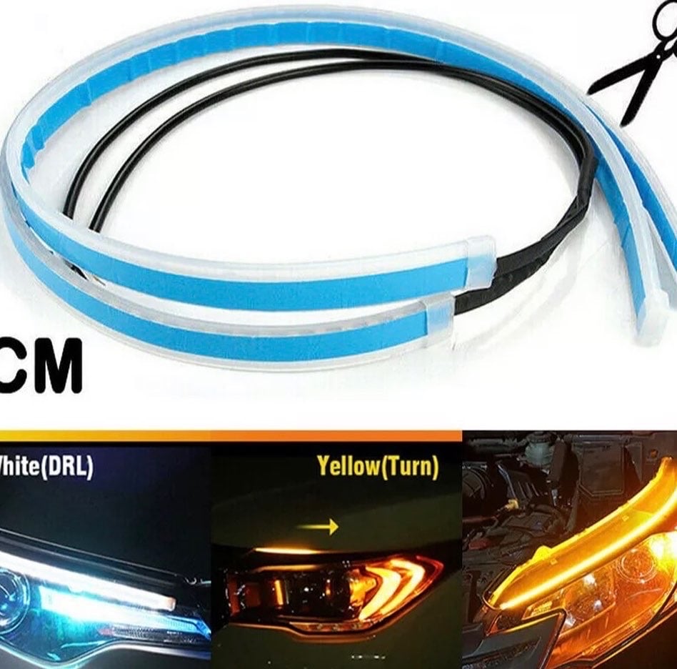 DRL LED SequentialHeadlight Strips Sequential (White&Yellow) Pair | MTA ...