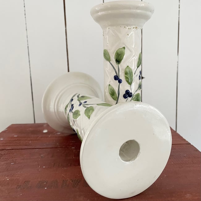 1920’s/30’s Pair of Porcelain Candlesticks