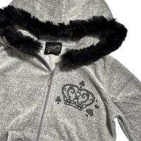 Image 2 of in_the_cards velour hoodie