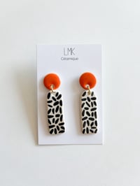 Paire de boucles d'oreilles céramique TOTA orange