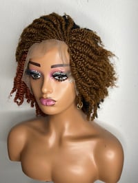 Image 1 of Soft kinky twist with  cornrow to the front wig 13x4 lace
