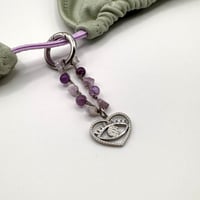 Image 2 of Amethyst Heart Evil Eye Bikini Charm