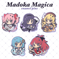 Image 1 of Madoka Magica Enamel Pins - Holy Quintet Collection