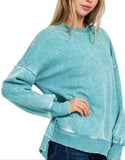 Mineral Washed Sweatshirts w/Pockets 2- colors 