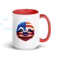 Image 20 of Independence Day Sloth USA Flag Coffee Mug