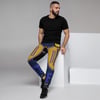 BOSSFITTED Navy Blue and Gold AOP Men's Joggers