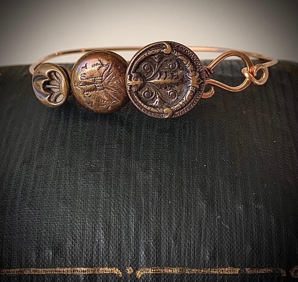 Image of "Minerva" Bronze Button Bracelet
