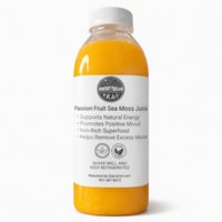 Passion Fruit Sea Moss Juice (6-Pack, 16oz Bottles)