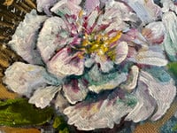 Image 2 of  Original Painting. Mixed Media on Canvas “Gold & Blossoms"  by Sheila Cameron copy