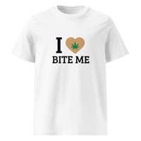 Image 1 of I Love Bite Me Unisex organic ribbed neck t-shirt