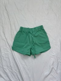 Image 1 of Green denim shorts // M 