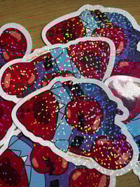 Image 2 of naked mr krabs empty crab shell holographic sticker