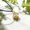 14K Gold Plated Lunar Tear Pendant Necklaces