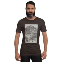 Image 13 of Antique Anatomical Illustration Human Skeleton and Landscape Unisex t-shirt