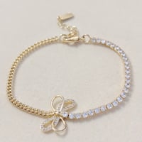 Image 1 of White Bow Bracelet