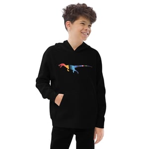 Image of Kids Mexican Blanket Raptor fleece hoodie