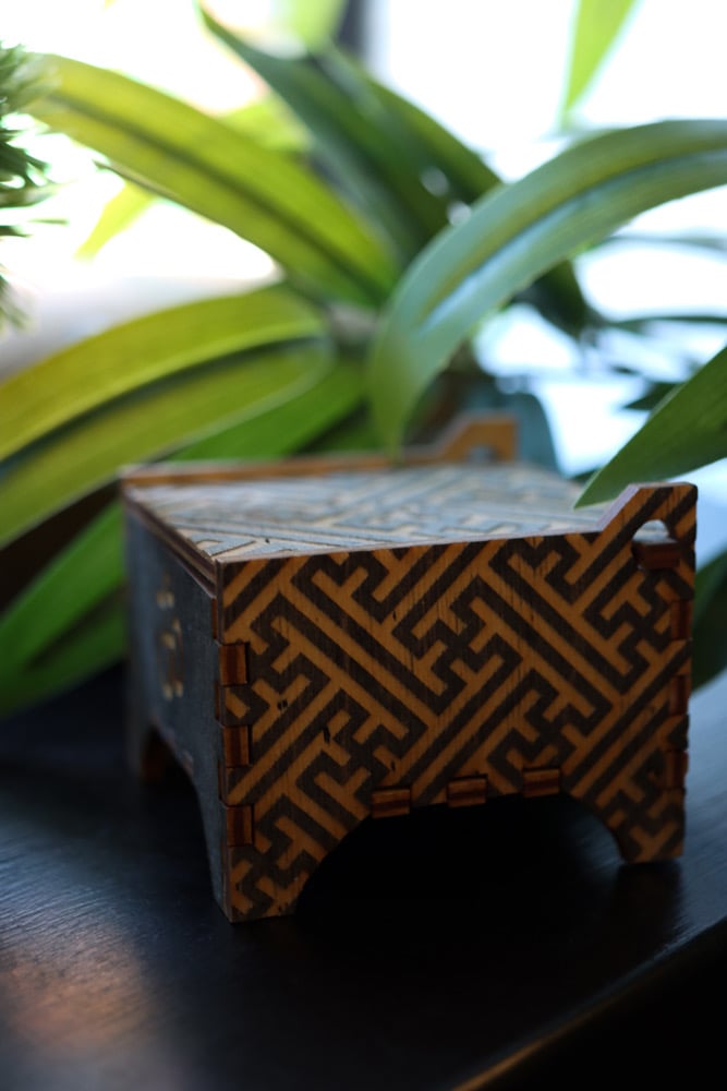 Wooden Sayagata Trinket Box