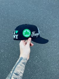 Image 2 of  NAVY YANKEES “ I <3 NEW YORK “  CUSTOM FITTED CAP