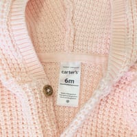 Image 4 of Carter's Infant Girls Soft Pink Knit Cardigan