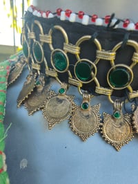 Image 9 of Afghani Bohemian Choker - Green
