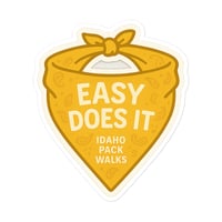 Image 3 of Easy Does It Bandana Sticker (Yellow)