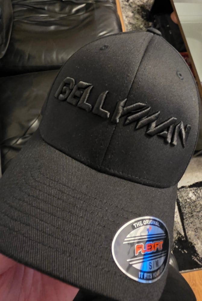 Image of S/M Classic Bellyman Cap Black with Black Writing