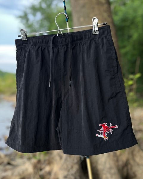 Image of Black “Smokin’ Crawdad” Swim Trunks