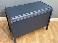 Image 4 of Dark blue blanket storage box