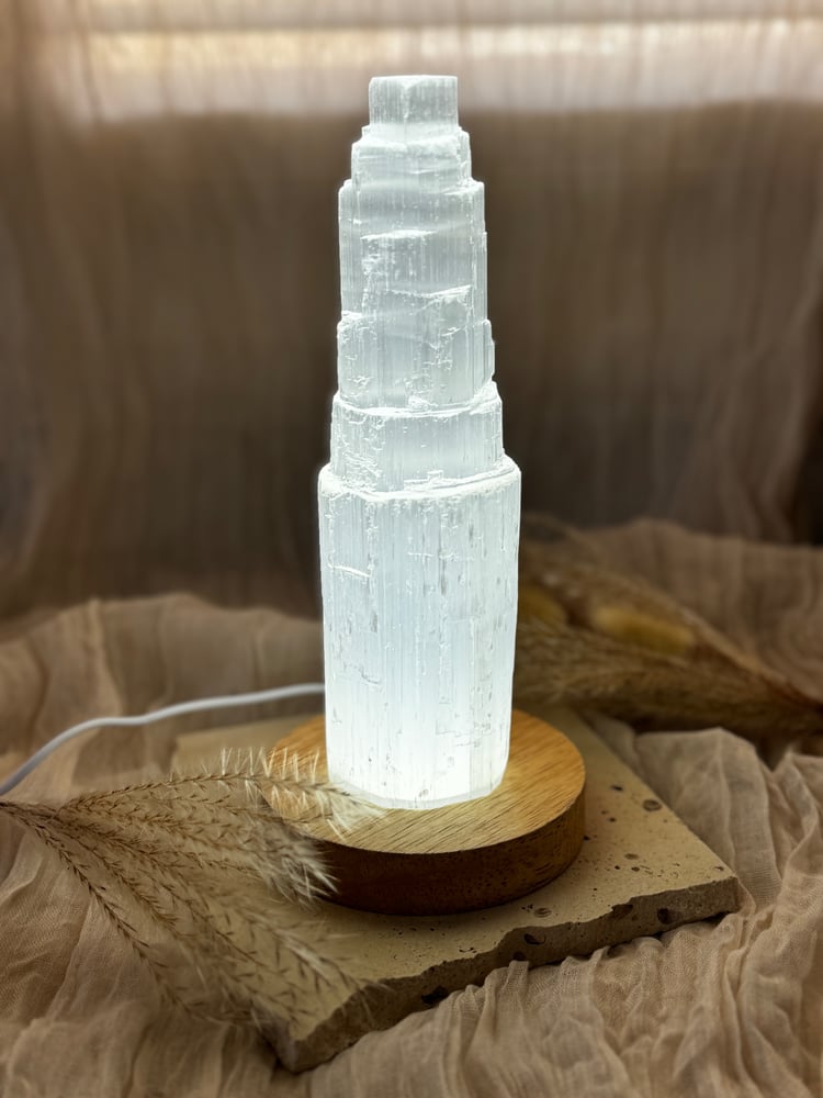 Image of Selenite Lamp Large 