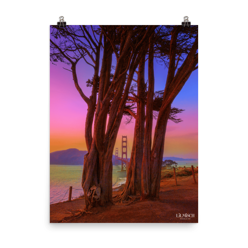Large Poster: "Golden Gate at Rainbow Hour"