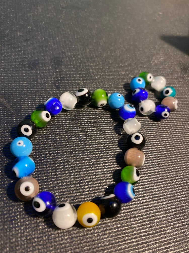 Image of Evil Eye Bracelet & Ring Beaded Set