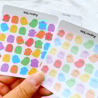 Image 2 of Blob ghosts mini stickers