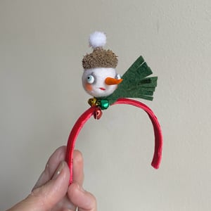 Image of Acorn Snowman Headband for Blythe Dolls #4