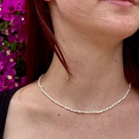 Image 2 of Dainty Rice Pearl Necklace